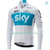 Radbekleidung Radtrikot Langarm + Lang Trägerhose 2018 Team Sky Winter Thermal Fleece N001